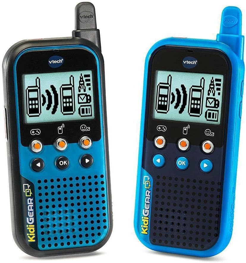 Kids Walkie Talkies 65ft Range Digital Screen Voice Effects Outdoor Toy
