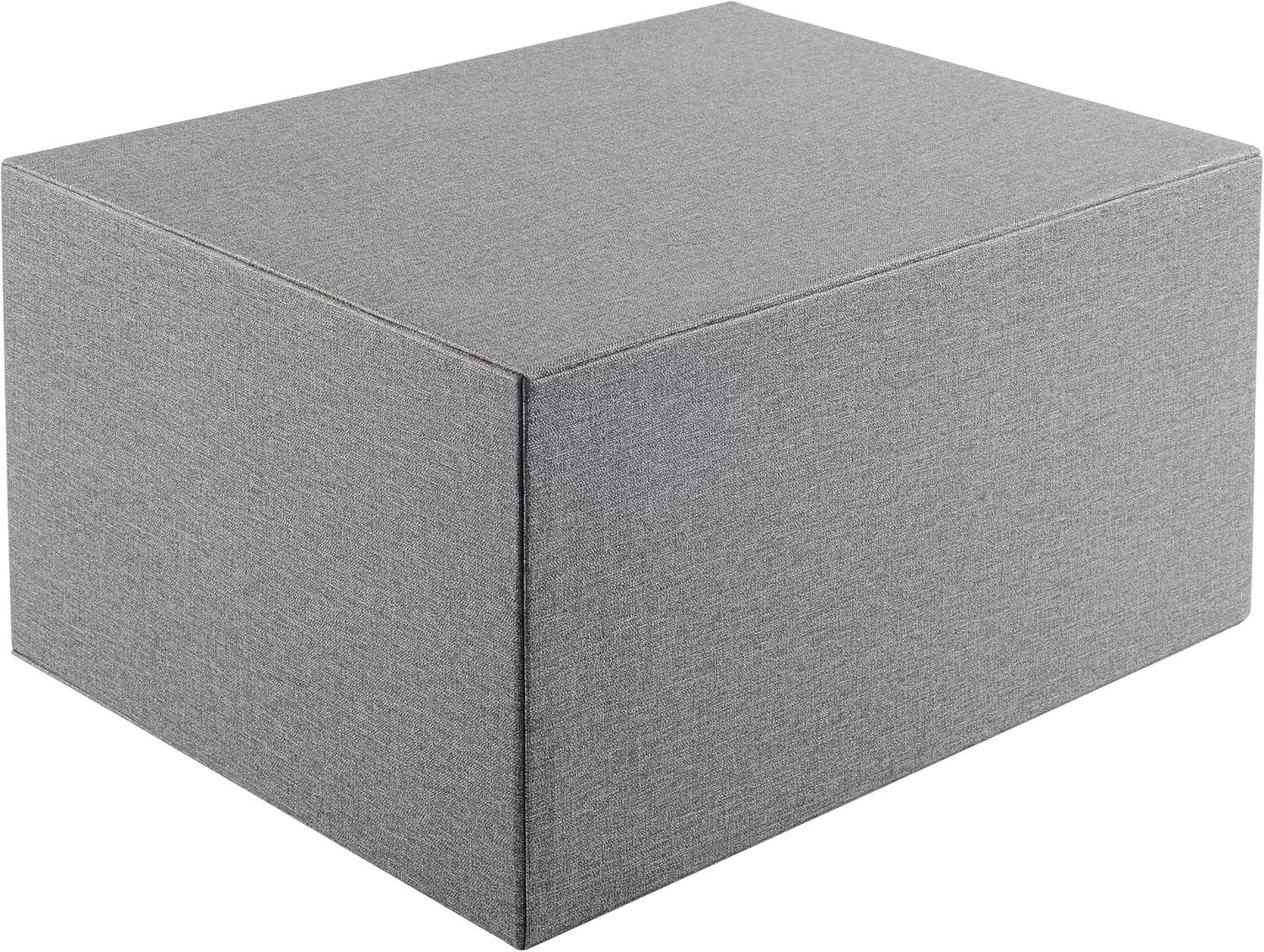 Grey PU Leather Desk Organizer with 3 Drawers for Office & Home