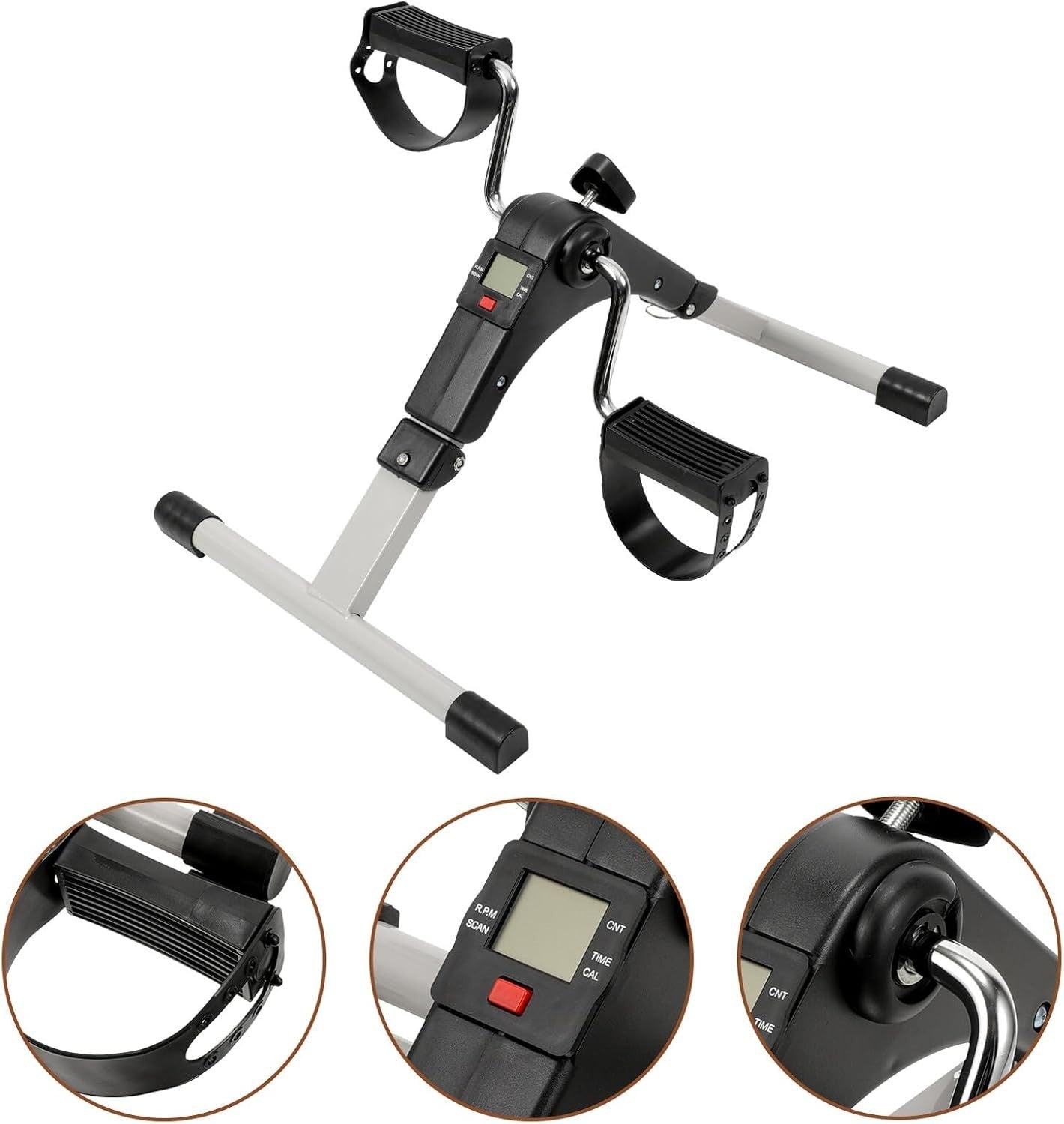 Compact Pedal Trainer for Elderly Rehab Quiet Arm Leg Fitness