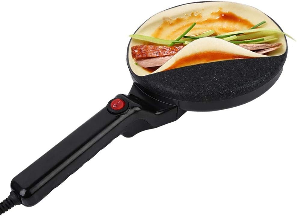 20cm Electric Crepe & Pancake Maker 800W Non-Stick Adjustable Heat