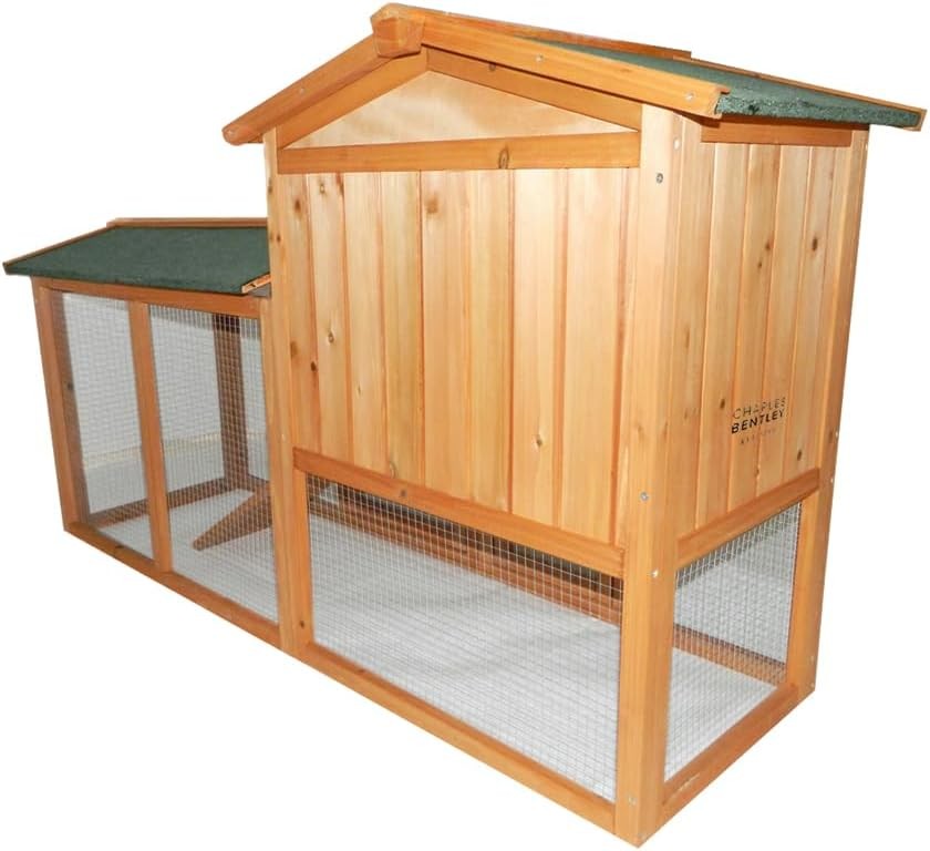 Large Rabbit Hutch with Run Outdoor 2 Tier Wooden Ramp Waterproof