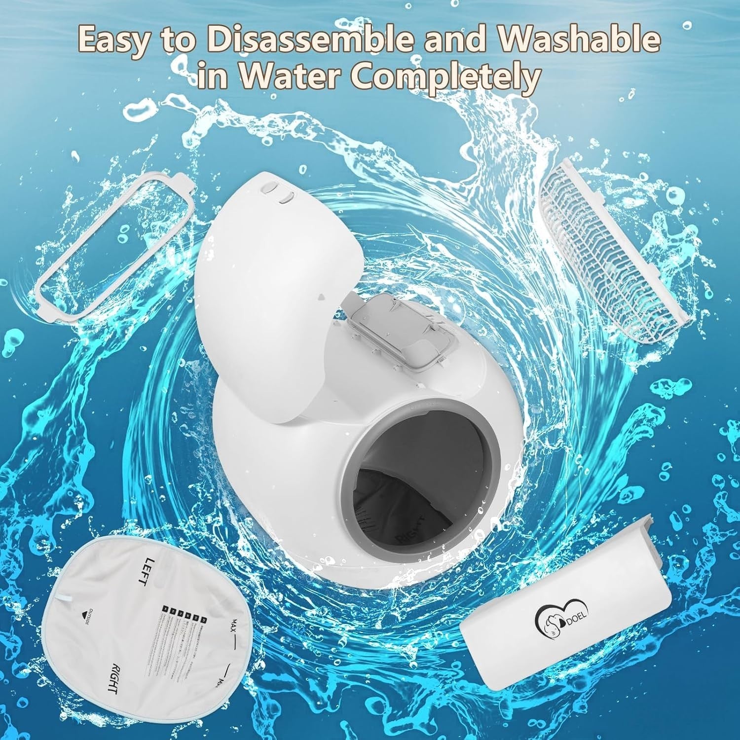 Self Cleaning Cat Litter Box APP Control Leak Proof Automatic Tray