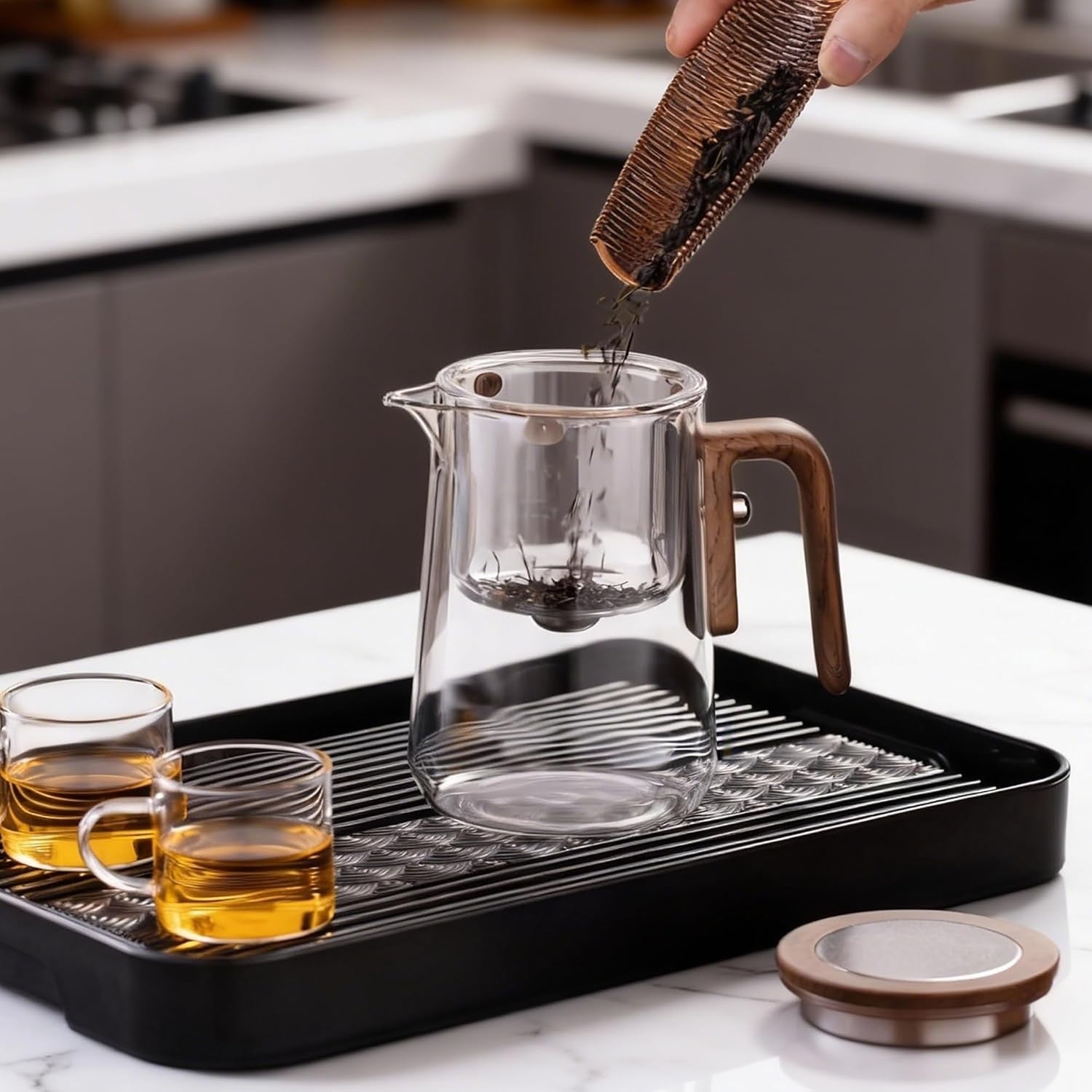 Magic Glass Teapot with Infuser 27oz Loose Leaf Tea Maker Gift
