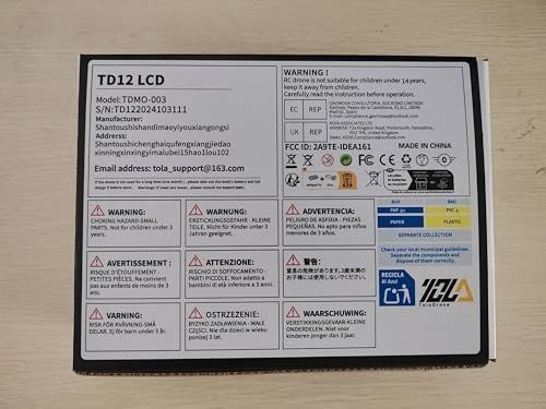 Toladrone TD12LCD 1080P Drone w/ LCD Remote, Brushless Motor, Foldable