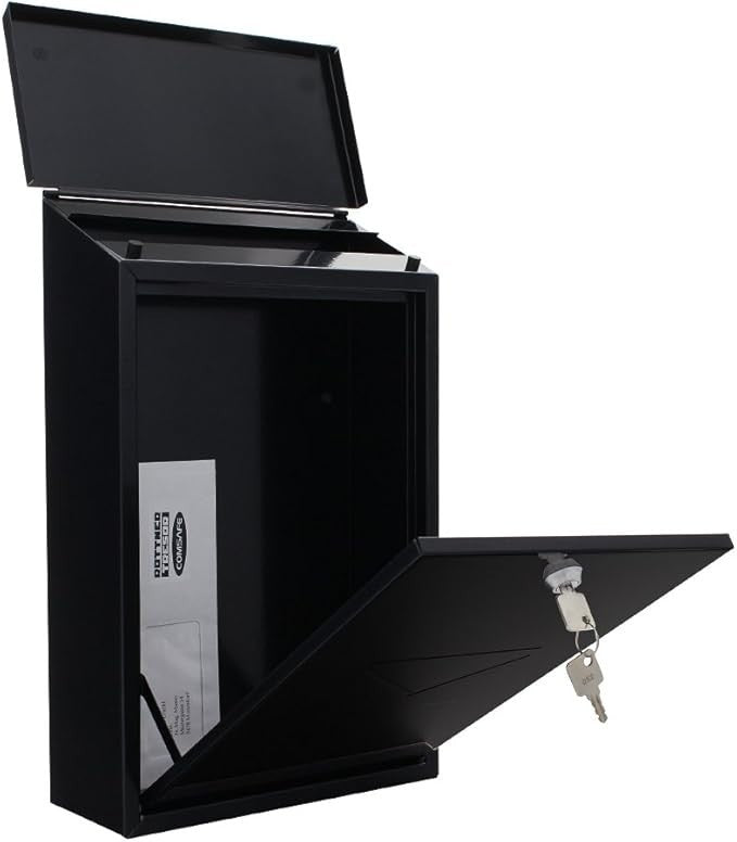 Wall-Mounted Steel Post Box Lockable Anthracite Mailbox Secure & Stylish Slot