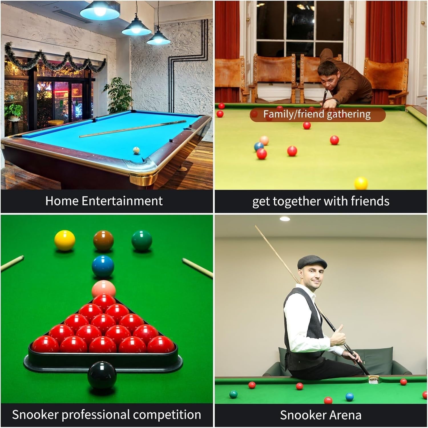 57in Handmade Snooker Cue 18oz Ash Wood 9.5mm Tip with Extension