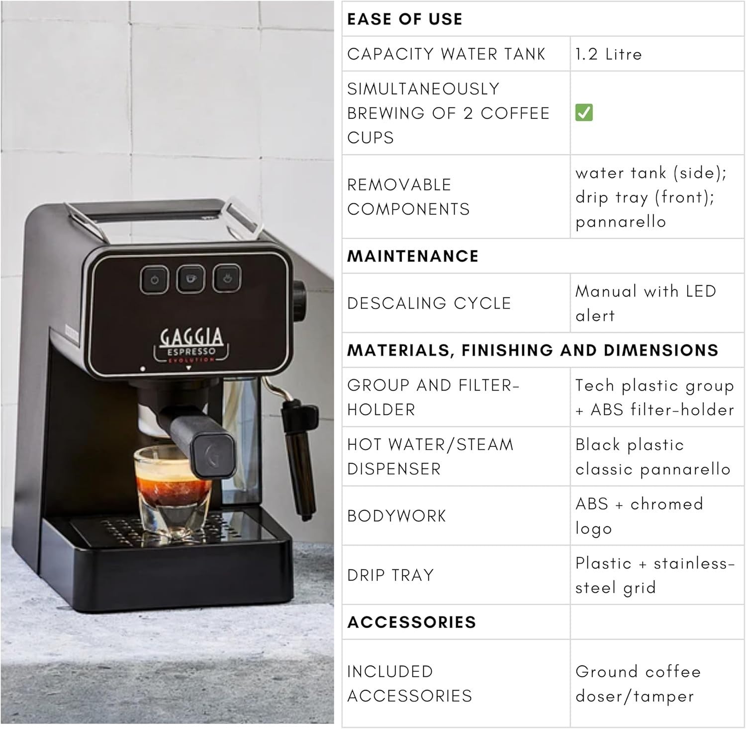 1.2L Manual Espresso Machine | Powerful 1425W | Milk Frother | Café-Style Drinks