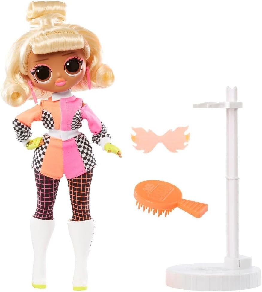 Fashion Doll Racer Outfit Accessories Stand Collectible Toy