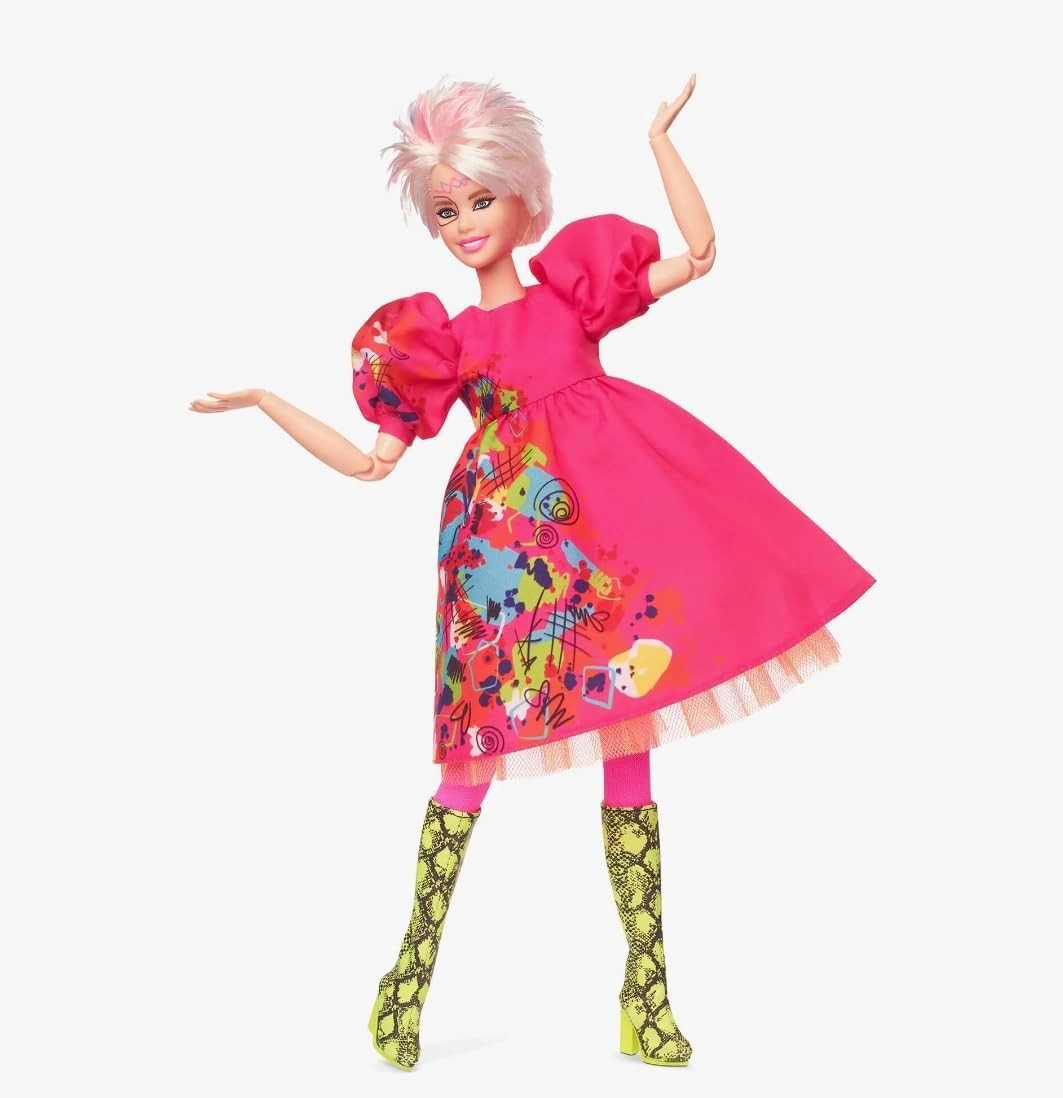 Movie Inspired Weird Fashion Doll Collectible Pink Jumpsuit Display