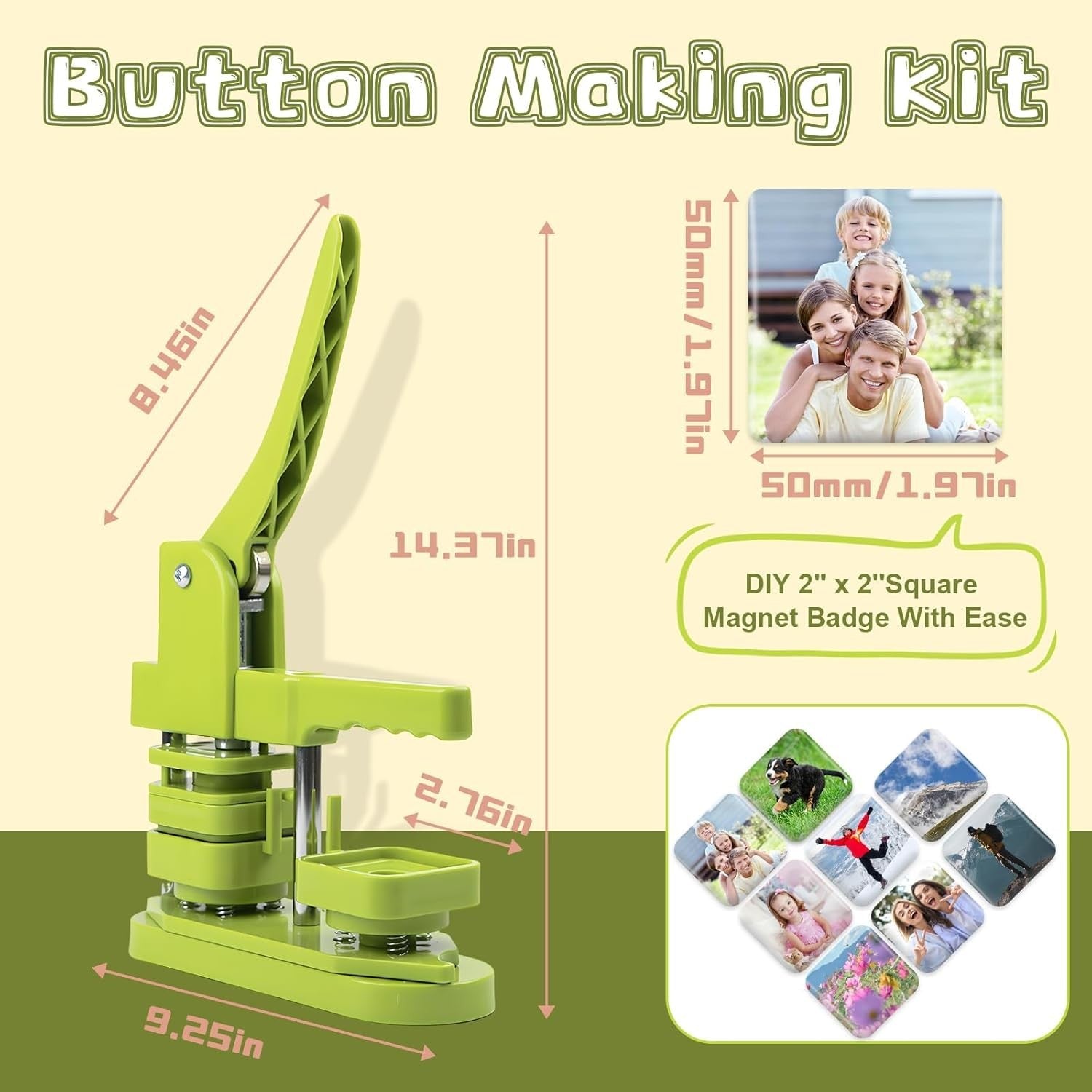 Photo Magnet Making Machine 50mm Button Press Fridge Magnet Kit