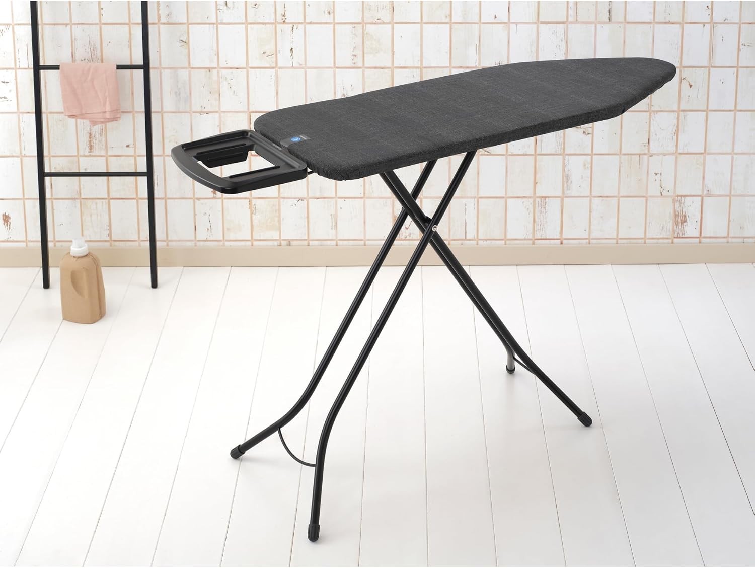 Extra Large Ironing Board 124x45cm Adjustable Height Steam Unit