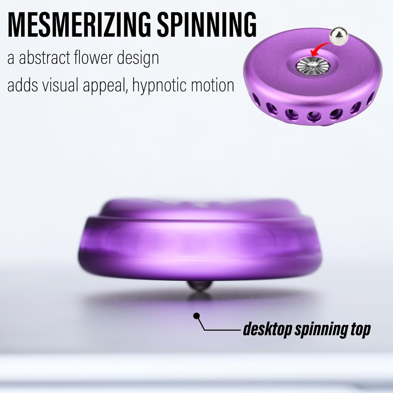 Flower Metal Fidget Spinner Silent Bearing DIY Desk Stress Relief Toy