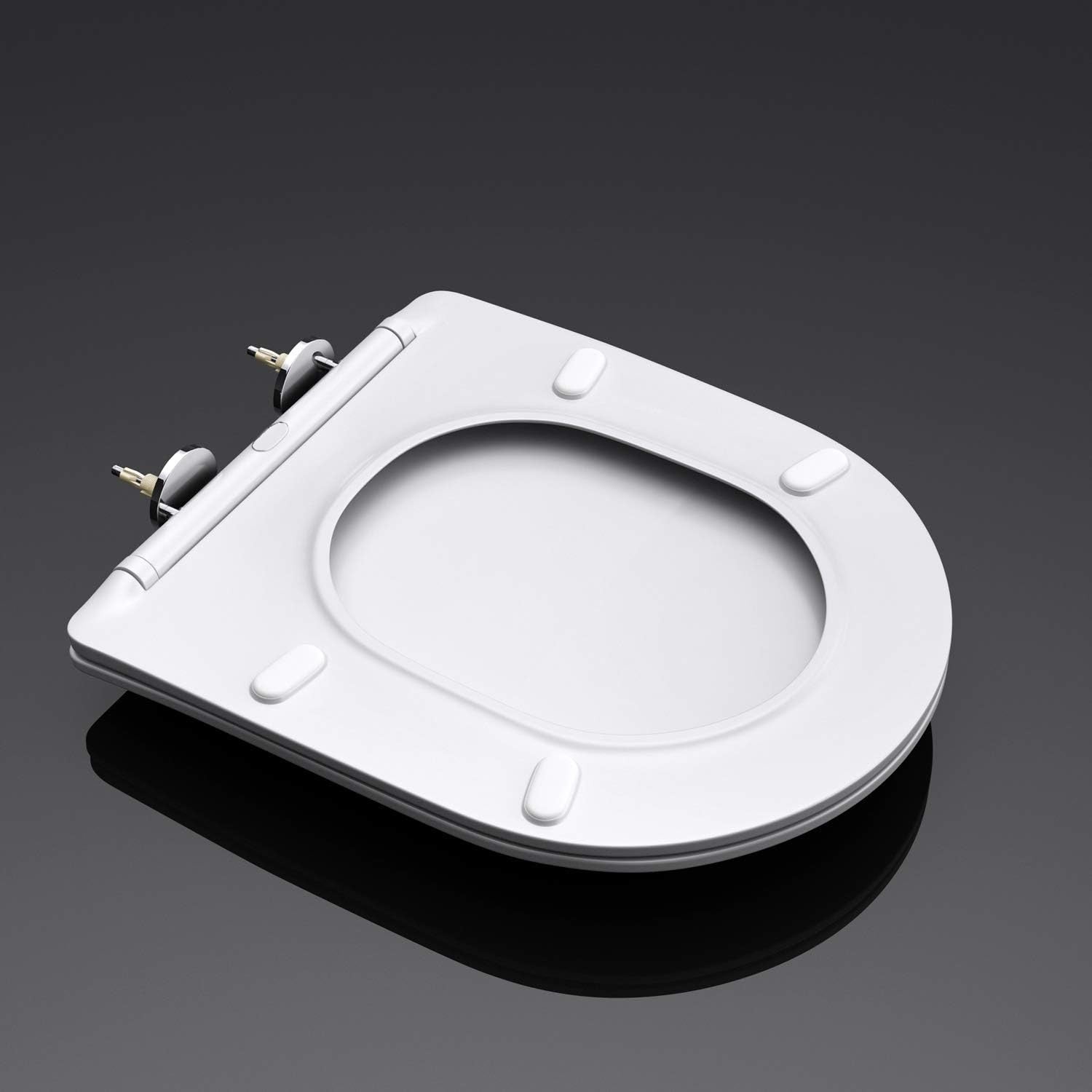 Soft Close U-Shaped Toilet Seat Ultra Slim Quick Release Thermoset 360x425mm