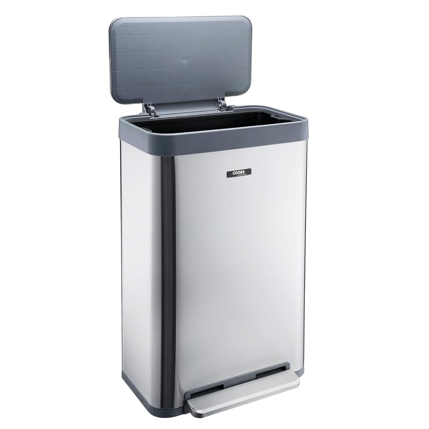 65L XL Pedal Bin Stainless Steel Kitchen Waste Soft