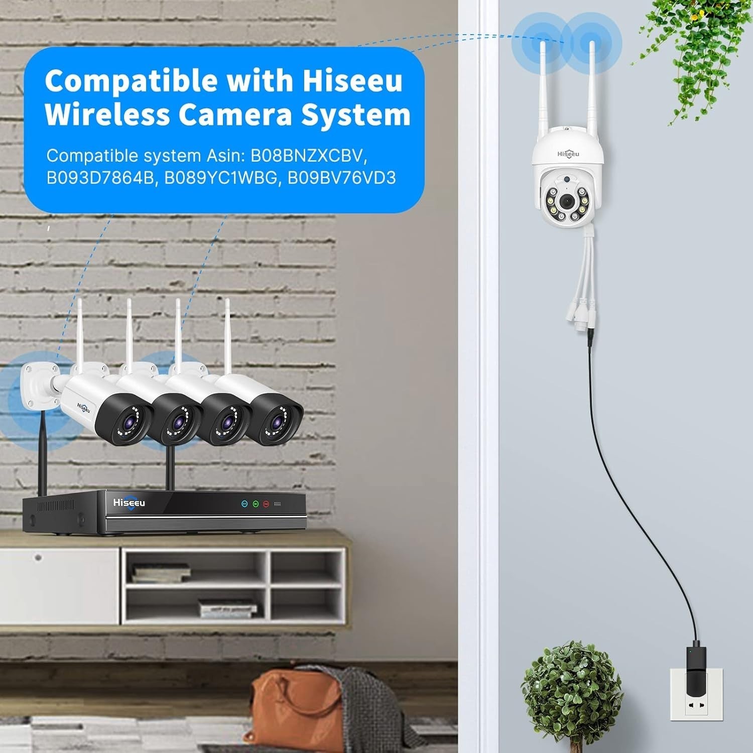 5MP PTZ Security Camera Outdoor WiFi 360° Auto Tracking Night Vision
