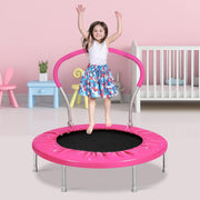 36in Kids Trampoline with Handle Indoor Outdoor Mini Rebounder 150lb