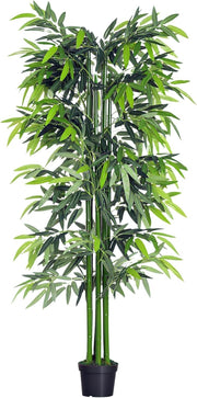 Artificial Bamboo Tree 180cm 6FT Faux Green Plant Black Potted Home Garden Decor