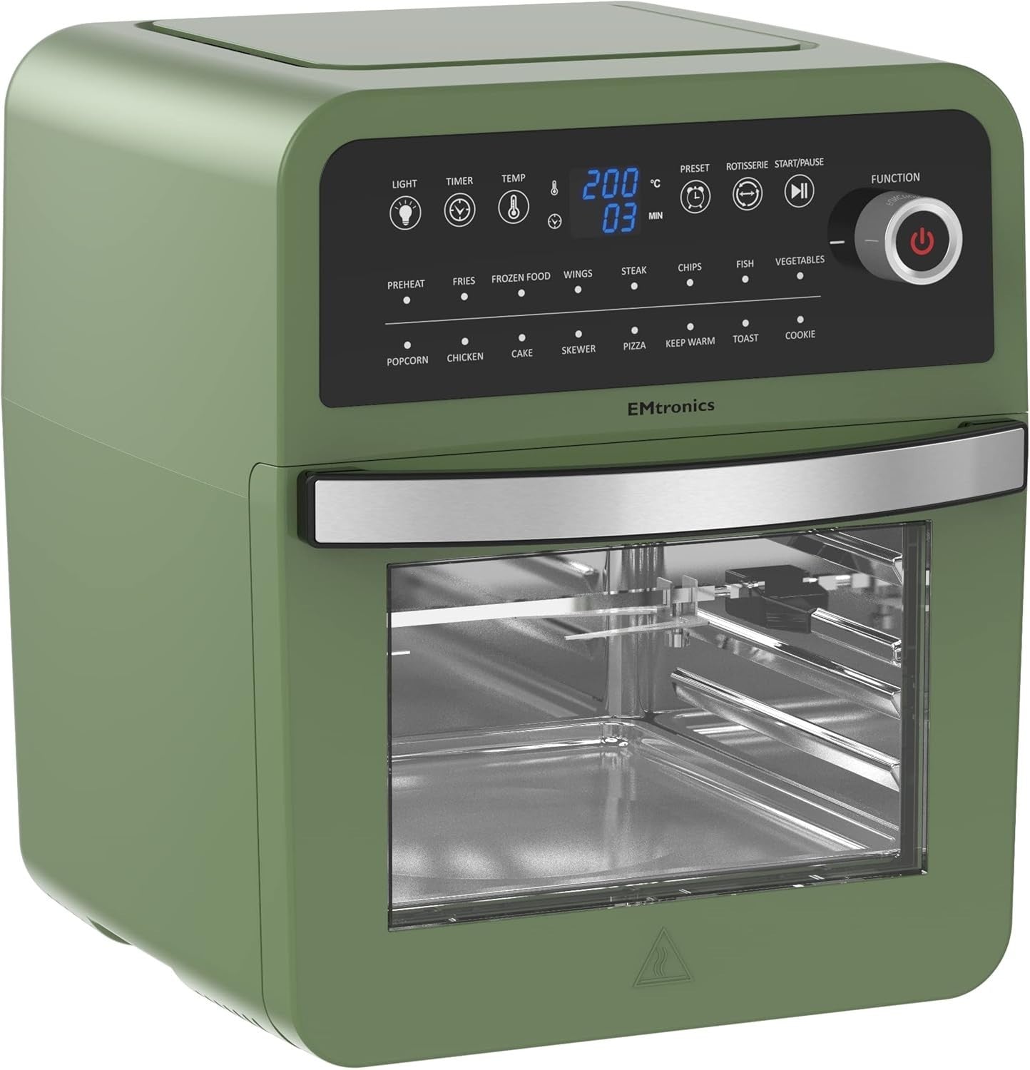 12L Retro Air Fryer Oven | 1800W Oil-Free Cooking | 16 Presets | Sage
