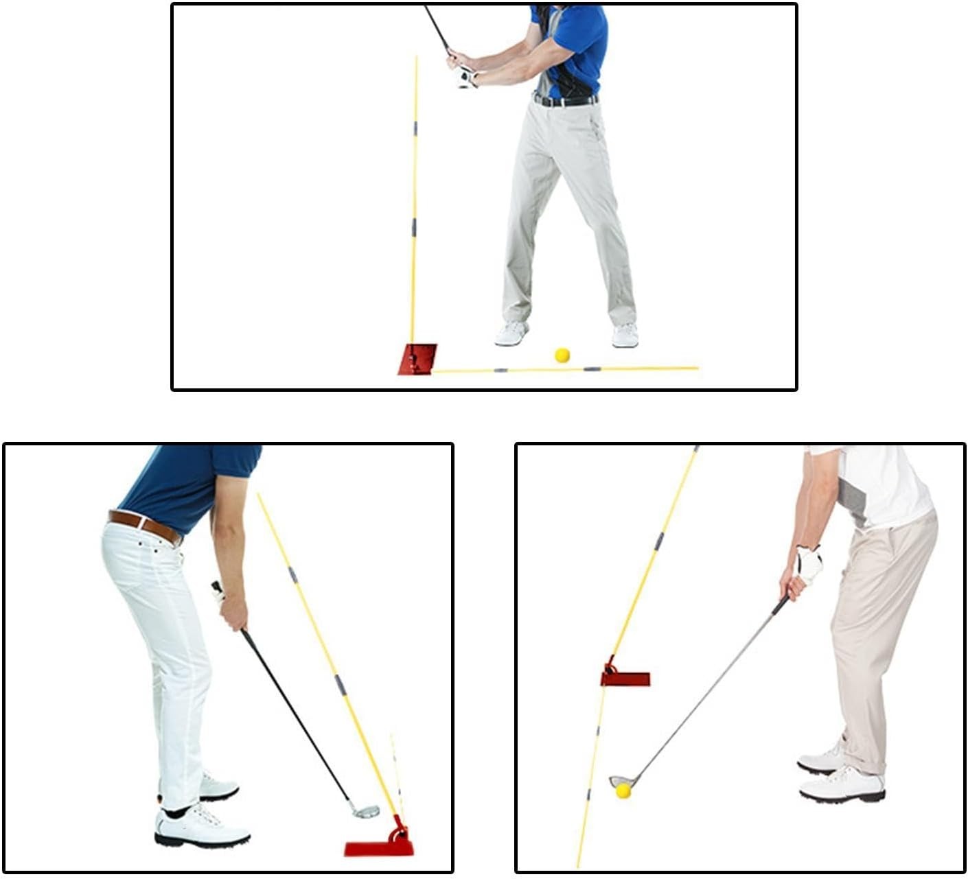 Golf Alignment Stick Holder Plate Swing Trainer Posture Corrector