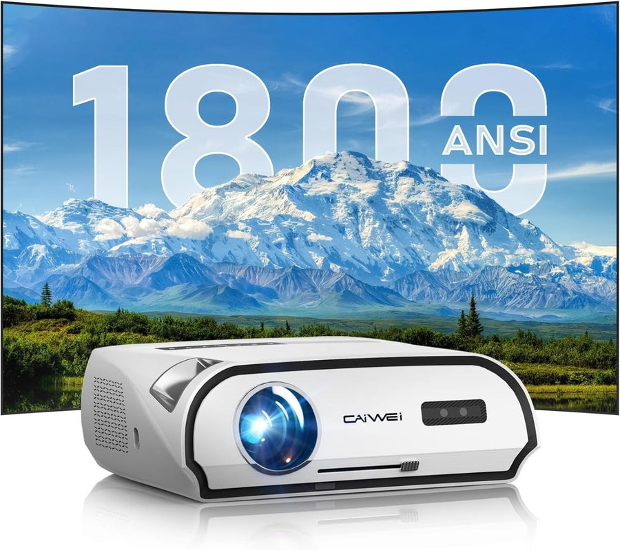 4K Home Theater Projector 1400 ANSI Lumens Smart WiFi Bluetooth 300"
