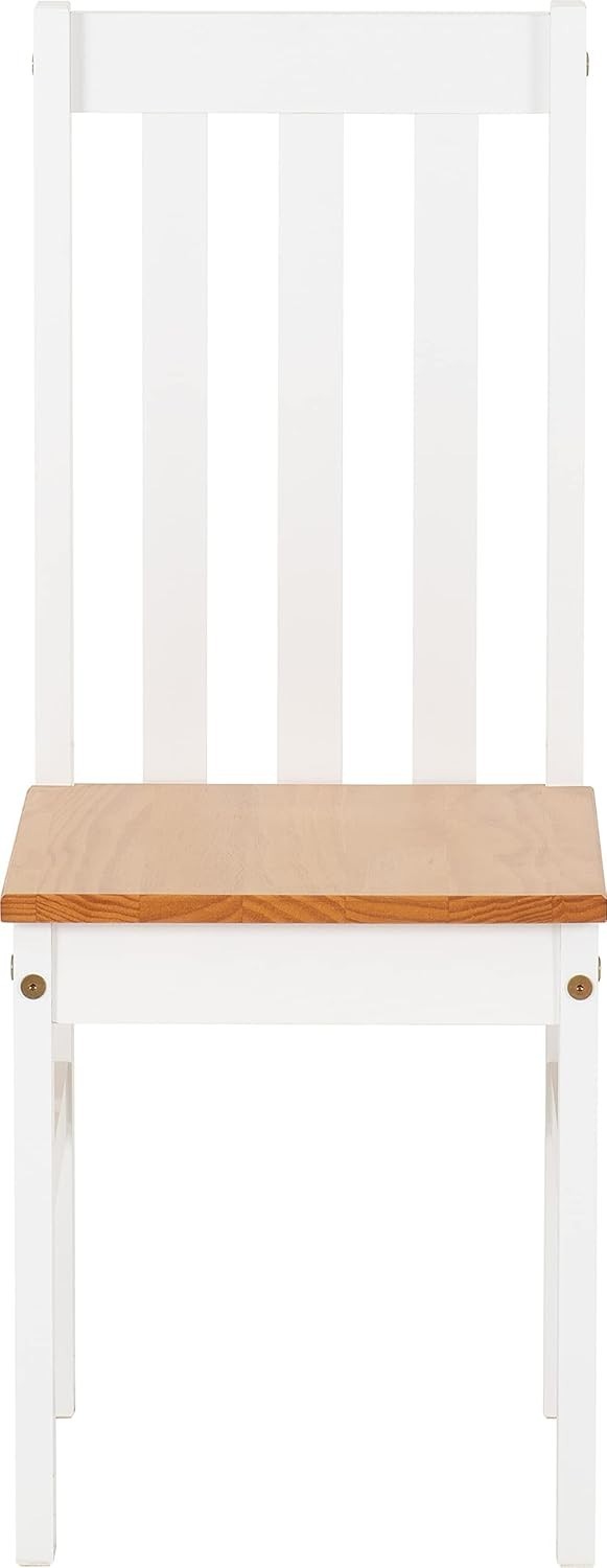 7-Piece Dining Set with 6 Chairs & Bench, White & Oak, Modern Kitchen Table