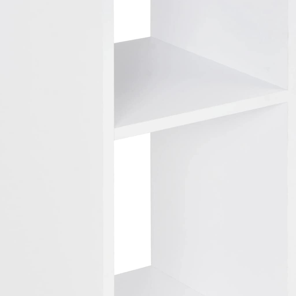 White Grey High Table with Shelves, Modern Breakfast Bar Pub Dining Table