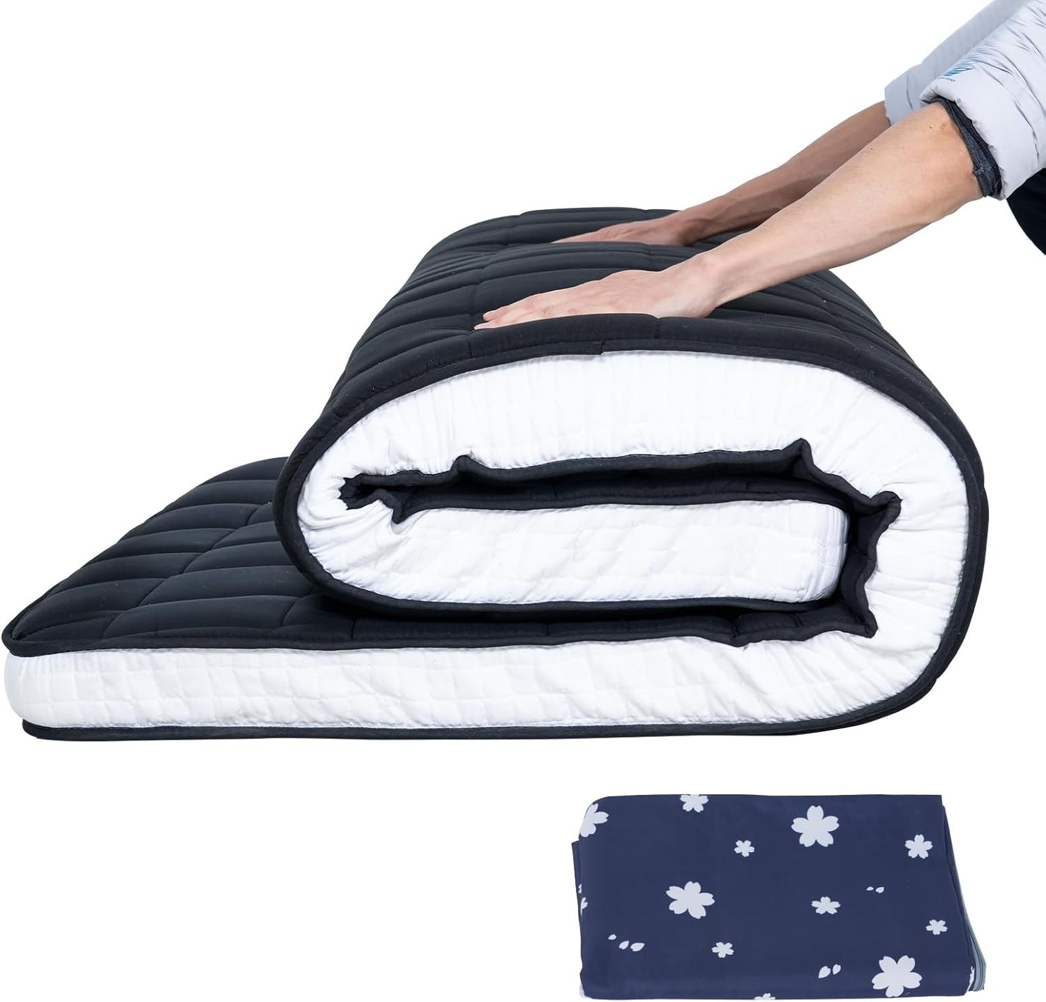 10cm Thick Japanese Futon Floor Mattress Double Bed Foldable Tatami