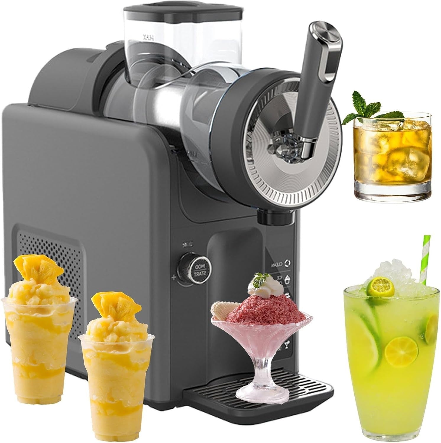 1.8L Slushy Machine No Ice Needed 5 Presets 360° Rotation Frozen Drinks