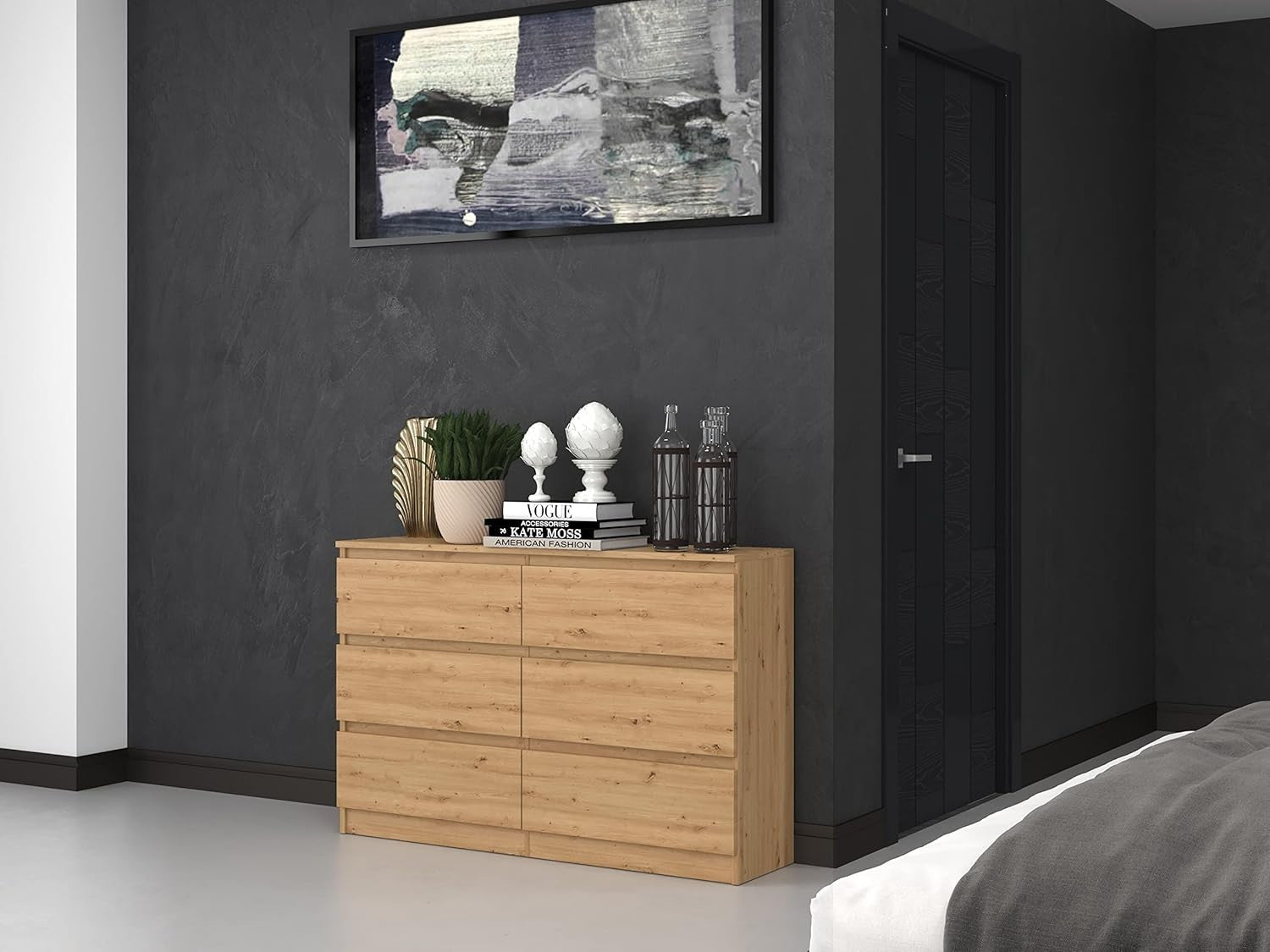 6 Drawer Chest Artisan Oak Storage Unit Bedroom Living Room Dresser
