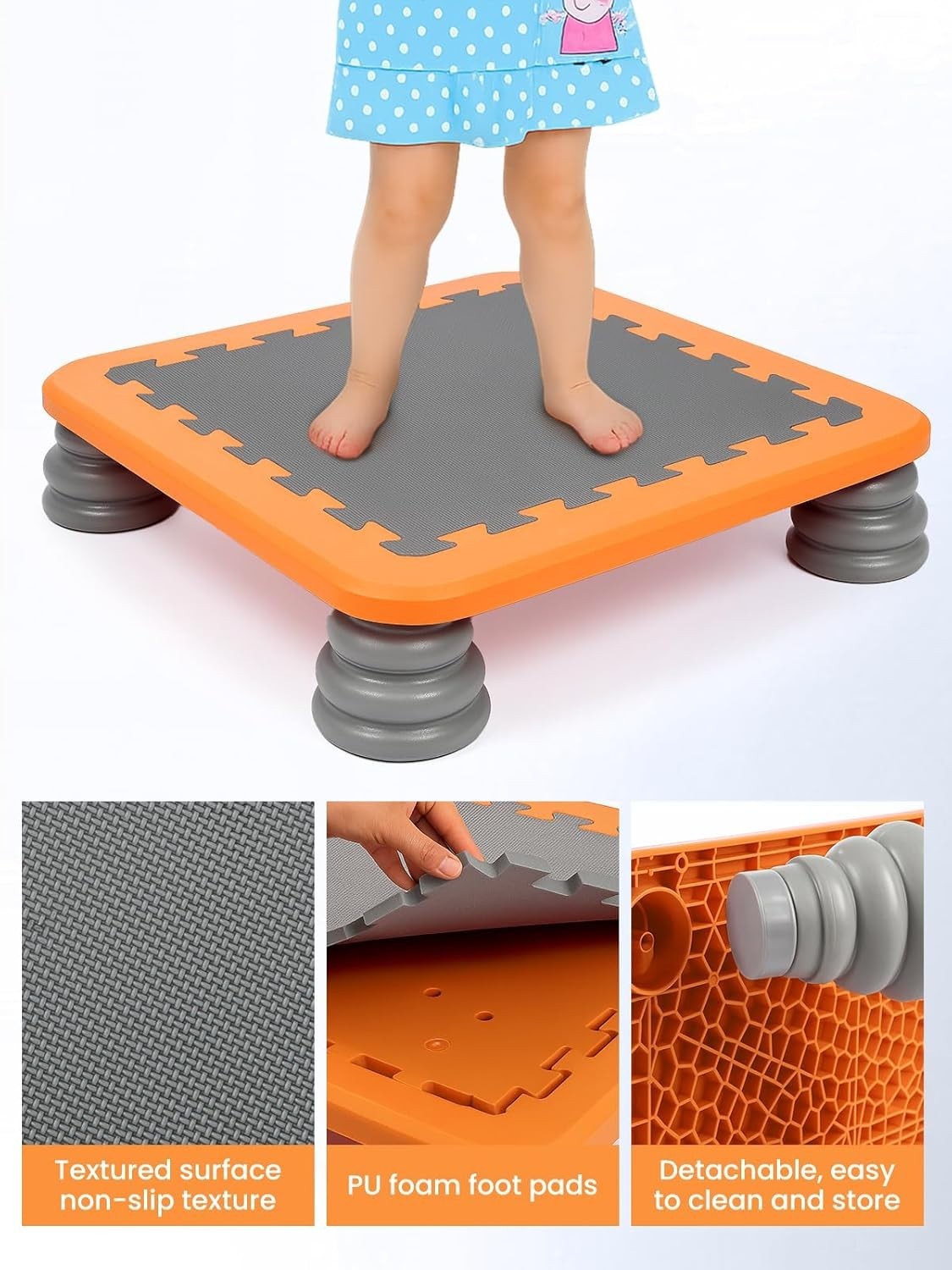 Kids Indoor Trampoline Board Sensory Jump Pad Safe Mini 80KG