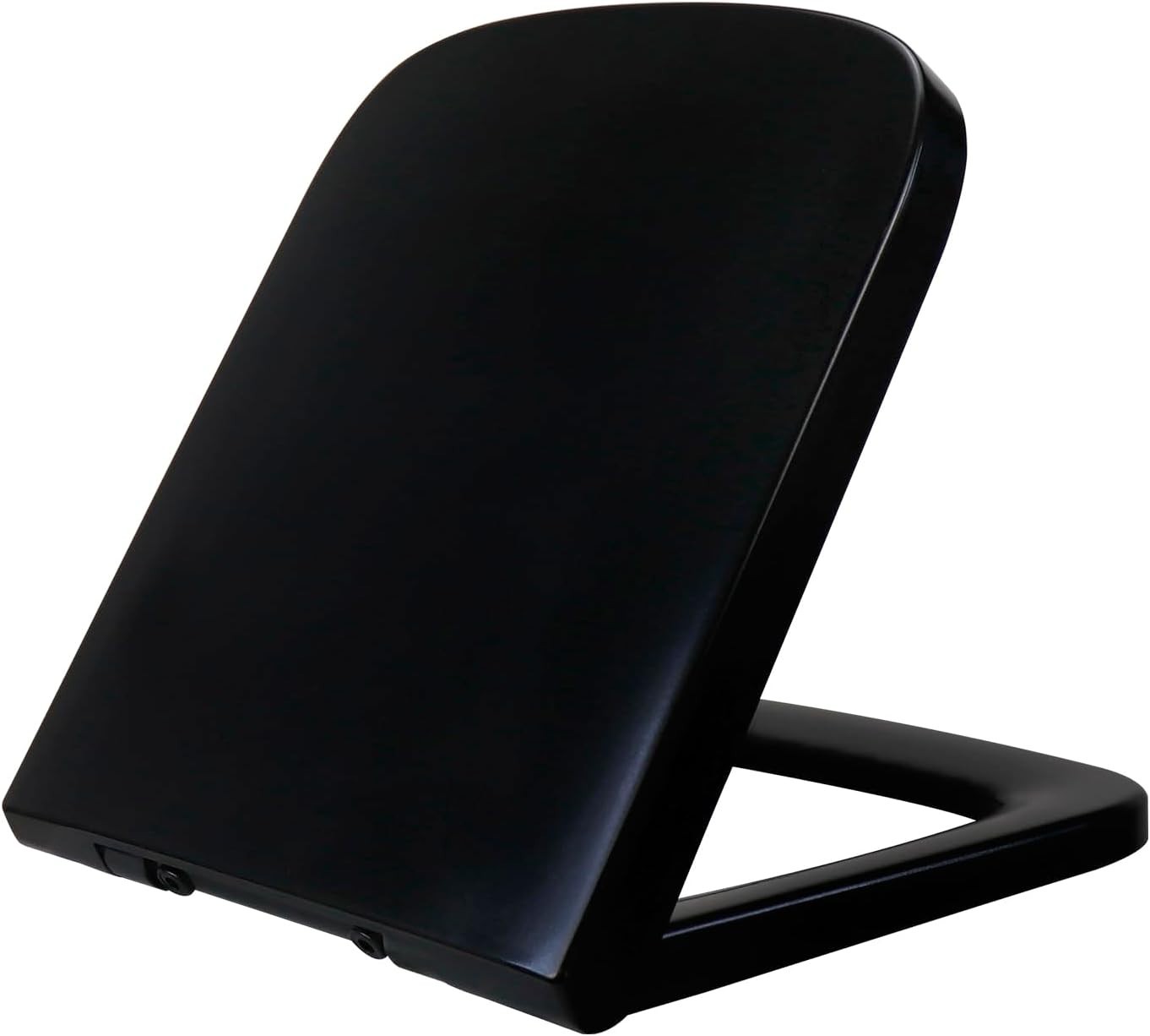 Black Soft Close Toilet Seat Square Shape Quick Release Easy Clean Duroplast