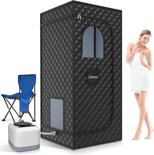Portable Foldable Steam Sauna Tent 3L Steamer Remote 1200W Fast Heat 90x90x180cm