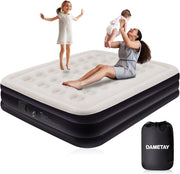Double Air Bed with Built-in Pump, Self-Inflating Mattress 200x152x40