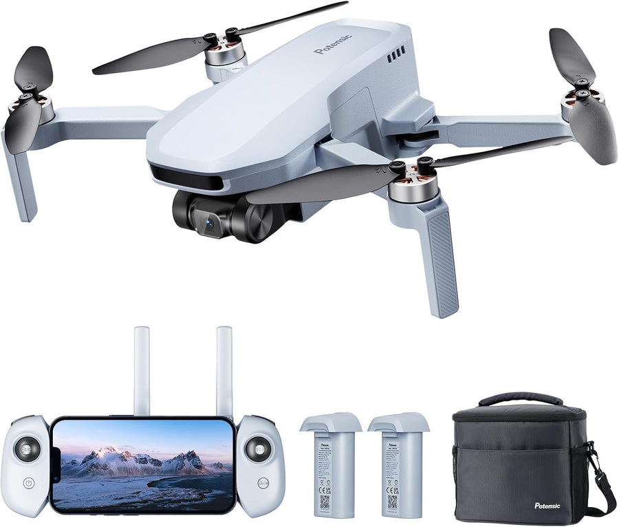 4K EIS GPS Foldable Drone Long Range 62Min Flight 2 Batteries Auto Return