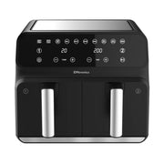 8L Dual Air Fryer 2500W Family Size Digital Cooker 2 Basket Oil-Free Black