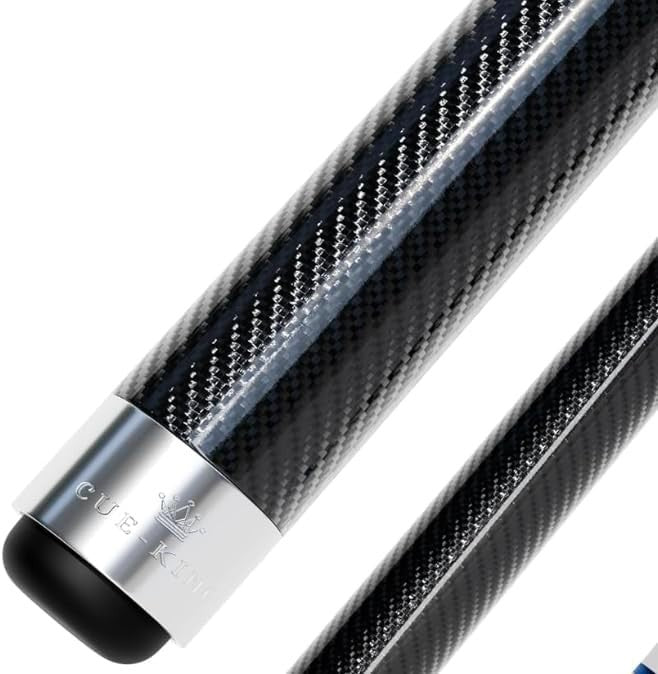 Carbon Fibre Pool Cue 58 Inch 12.5mm Tip 2 Piece 18oz Pro Stick