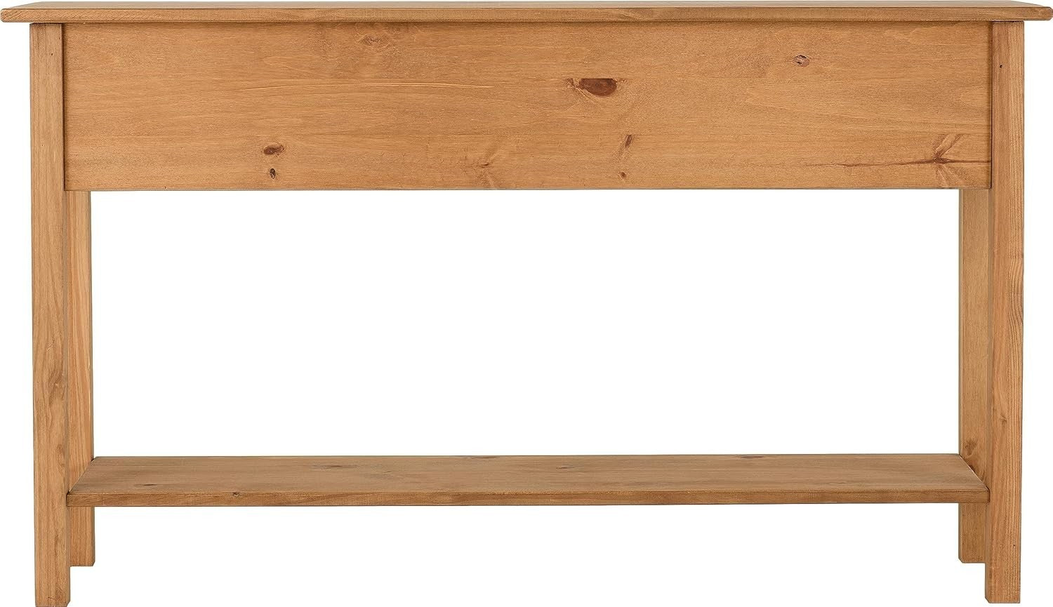 Rustic 3 Drawer Console Table with Shelf – Slim Entryway Storage Unit