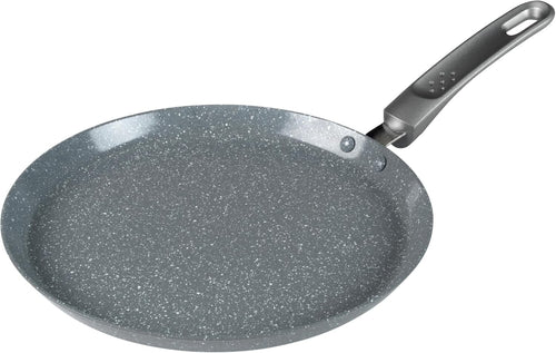 25cm Non-Stick Marblestone Crepe Pan, PFOA-Free, Induction & Gas Compatible