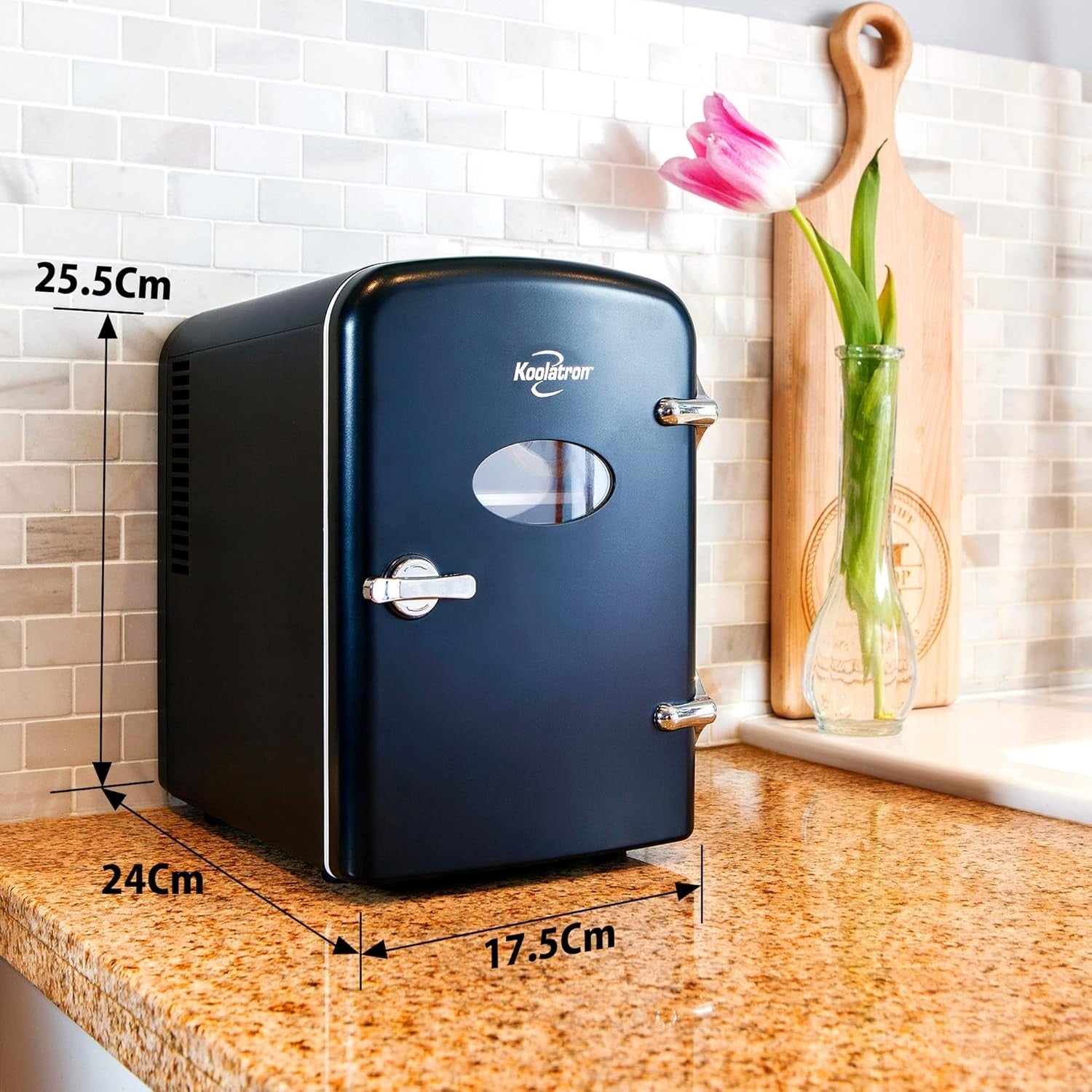 4L Mini Fridge Portable Coca-Cola Cooler Bedroom Office Dorm Black