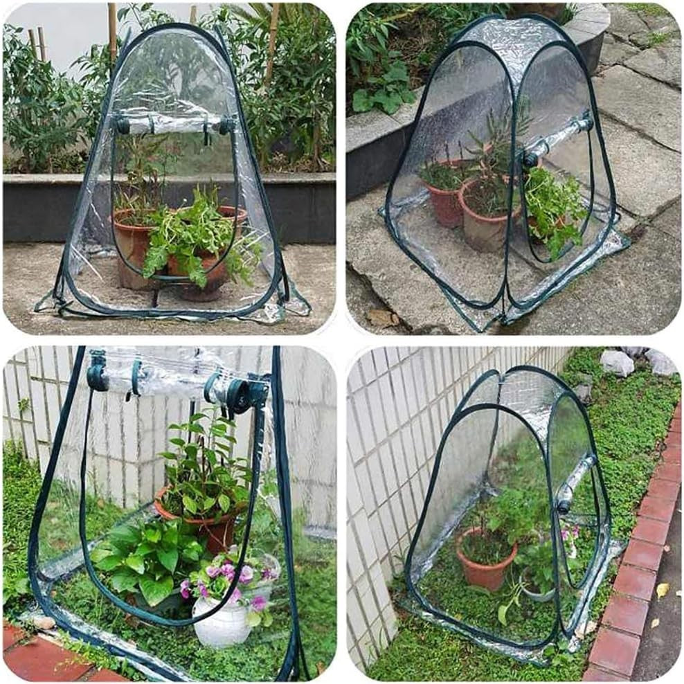 Mini Pop-Up Greenhouse 70x70x80cm Portable PVC Grow Tent for Garden & Patio