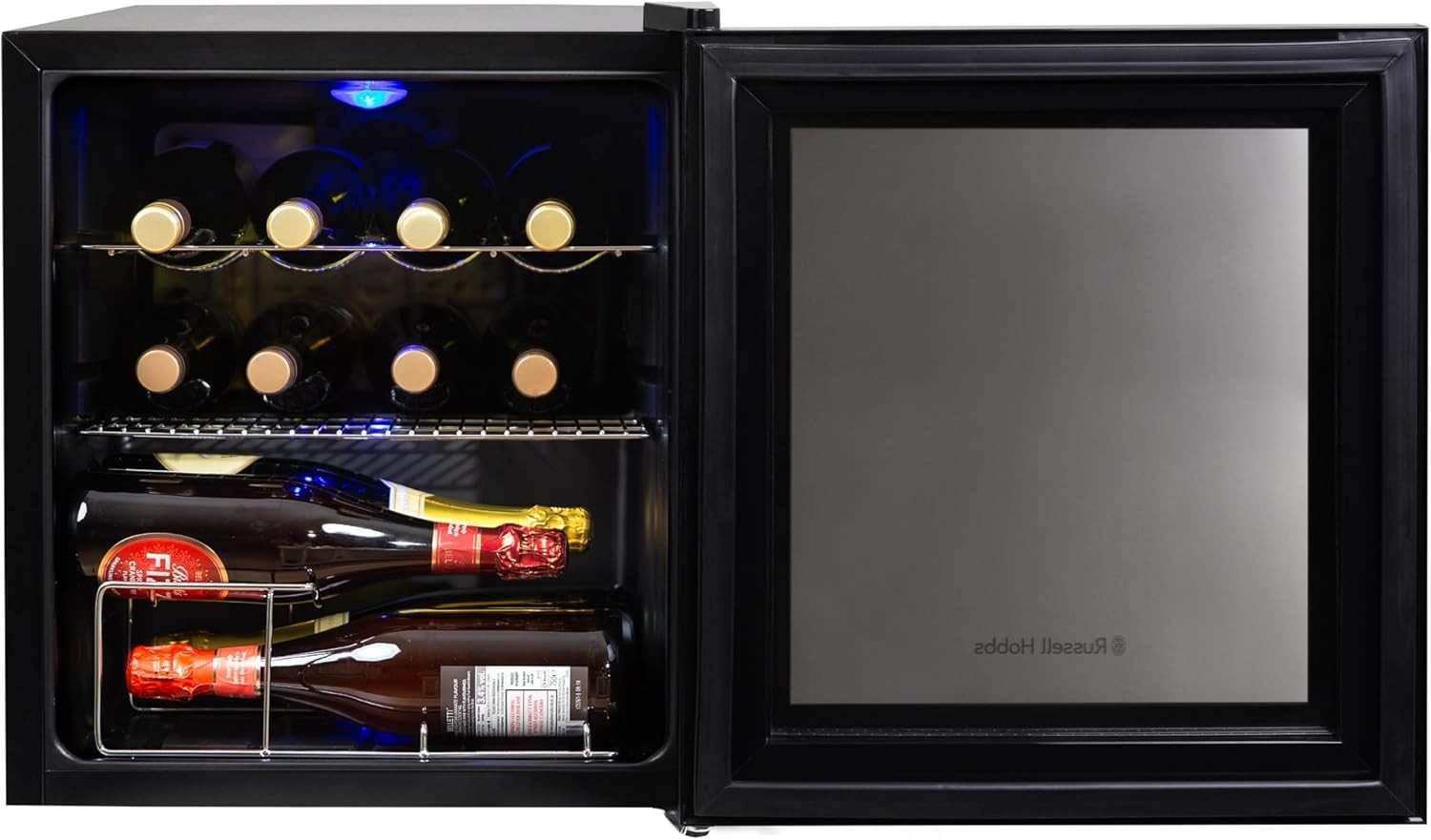 Wine Cooler Fridge 12 Bottle Undercounter Beverage Drinks Fridge LED Glass