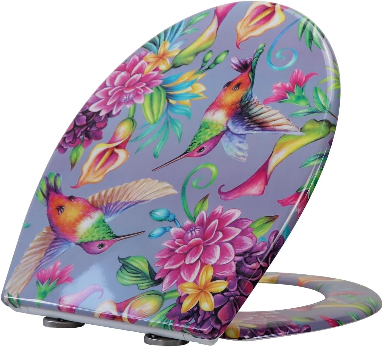 Colorful Toilet Seat Soft Close Duroplast Quick Release Top Fix 45x37cm