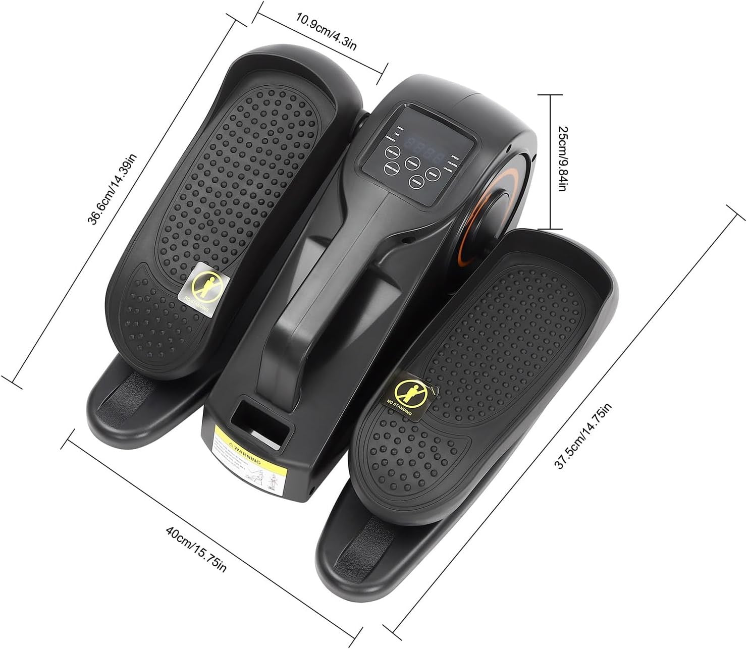 Under Desk Elliptical Trainer Quiet Electric Pedal Exerciser Remote