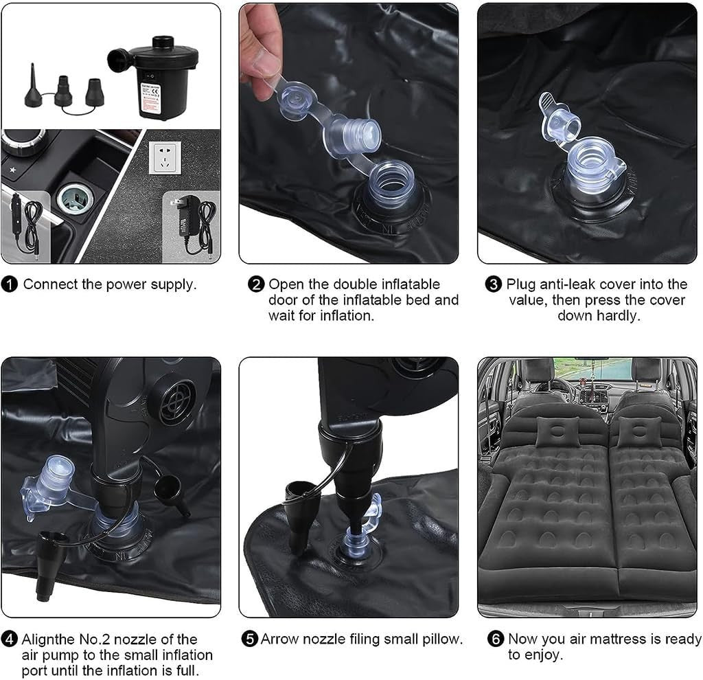 Car Inflatable Bed for VW Tiguan Back Seat & Trunk w/ Pump