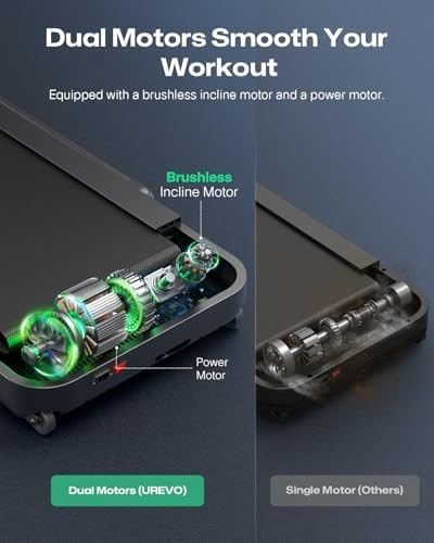 Foldable Smart Treadmill Home Gym 12km/h Auto Incline 0-9% Dual Motor