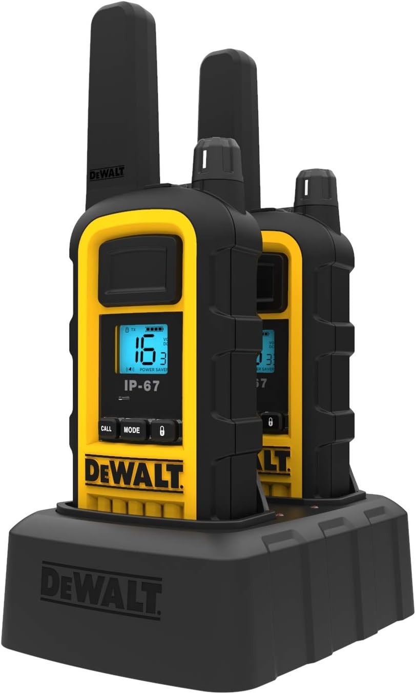 Heavy Duty Walkie Talkies Long Range 10km VOX Waterproof 2 Pack
