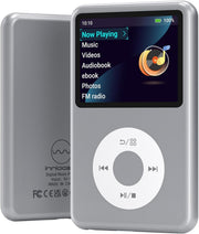 Bluetooth MP3 Player FM Radio Video E-Book Silver