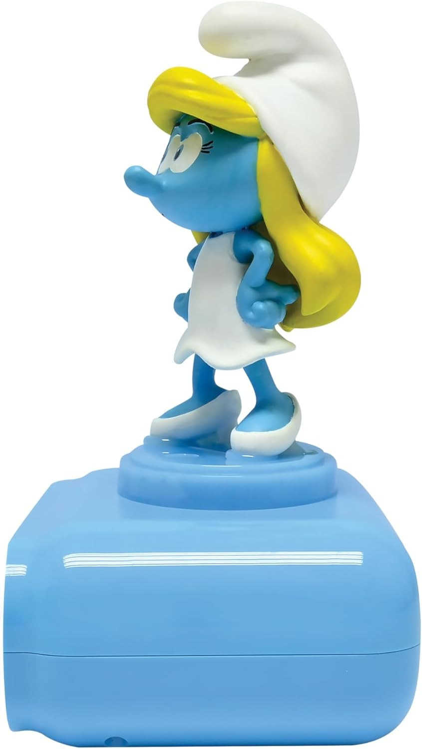 Kids Smurf Character Alarm Clock Night Light LCD Snooze Blue Yellow