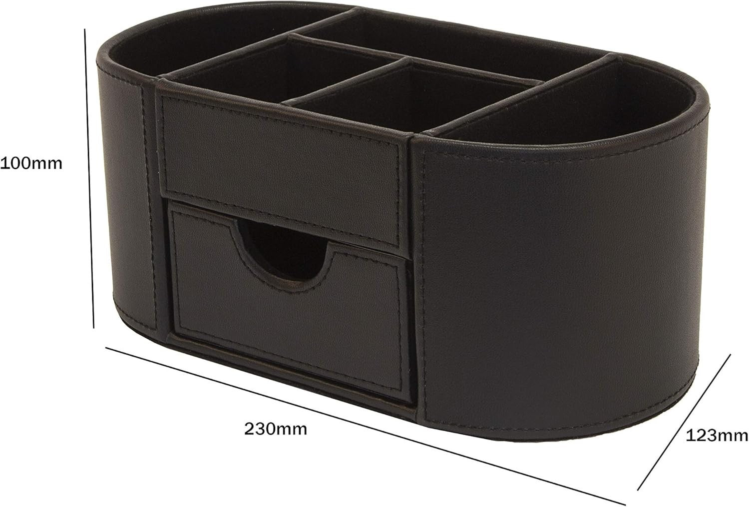 Faux Leather Desk Organiser 6 Compartments Drawer Tidy 18-Pack