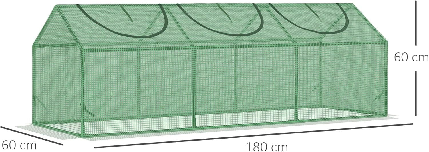 Mini Garden Greenhouse with Zipped Windows | Portable Grow Tent for Plants & Veg